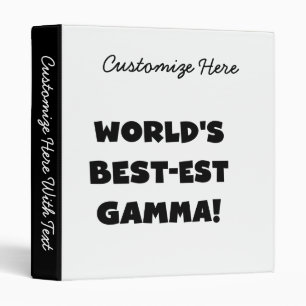 Classeur Gamma du Meilleur-est du monde noir et blanc
