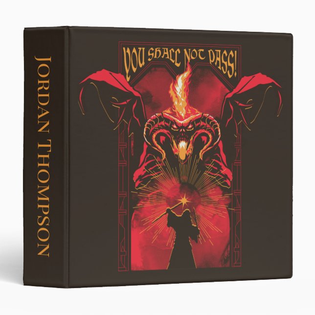 Classeur GANDALF™ Vs Balrog "You Shall Not Pass" Graphic (Devant/Côté)