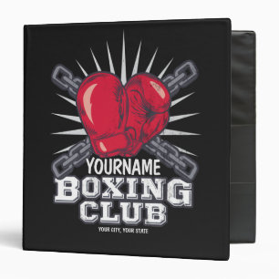 Classeur Gants de boxe personnalisés Combattant Champion Bo