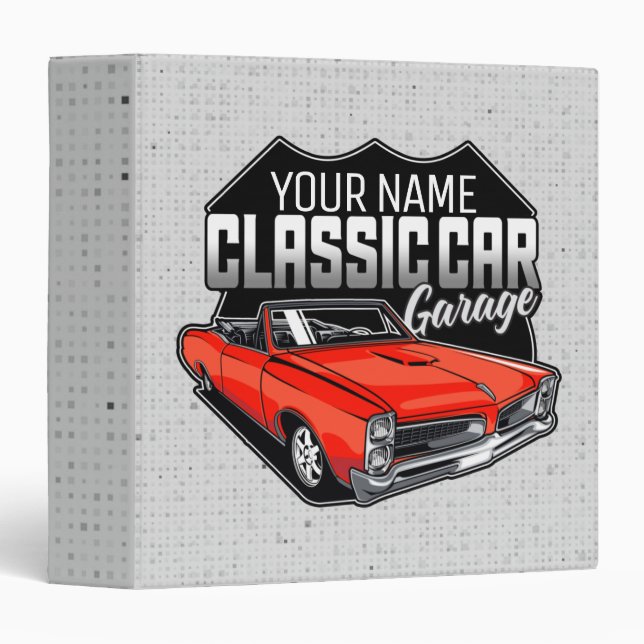 Classeur Garage de voiture classique convertible personnali (Devant/Côté)
