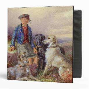 Classeur Garçon écossais avec des chiens-loup dans un