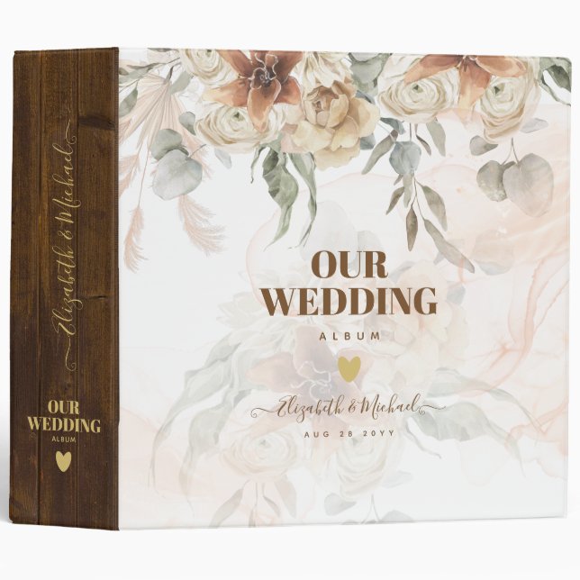 Classeur Garde-album de planification Mariage personnalisée (Devant/Côté)
