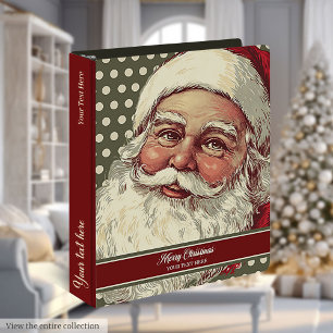 Classeur Garde-carte Monogramme Santa Claus personnalisée