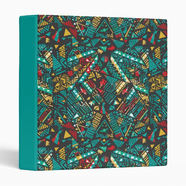 Classeur Garde-lions | Motif africain (Devant/Côté)