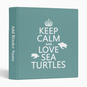 Classeur Gardez le calme et aimez les tortues de mer