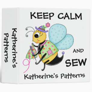 Classeur Gardez le calme et coupez Whimsy Honey Bee Art