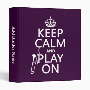 Classeur Gardez le calme et le jeu sur (trombone) (toute