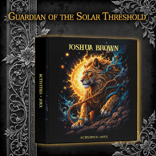 Classeur Gardien du Seuil Solaire – Lion de l'Équilibre