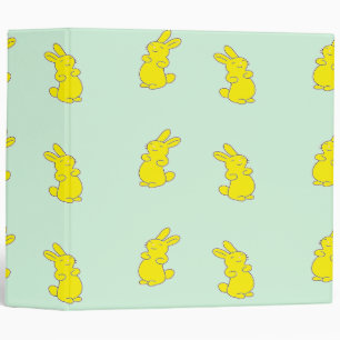 Classeur Garnons heureux jaune sur turquoise