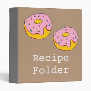 Classeur Gâteau donut glaçage rose art alimentaire mignon d