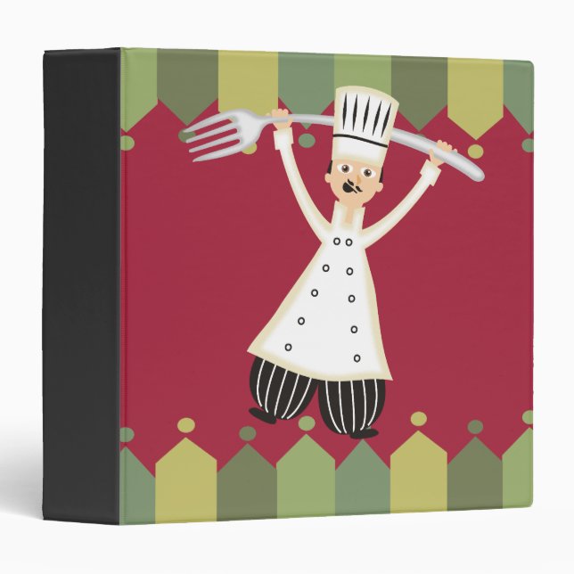 Classeur géant de recette de fourchette de (Devant/Côté)