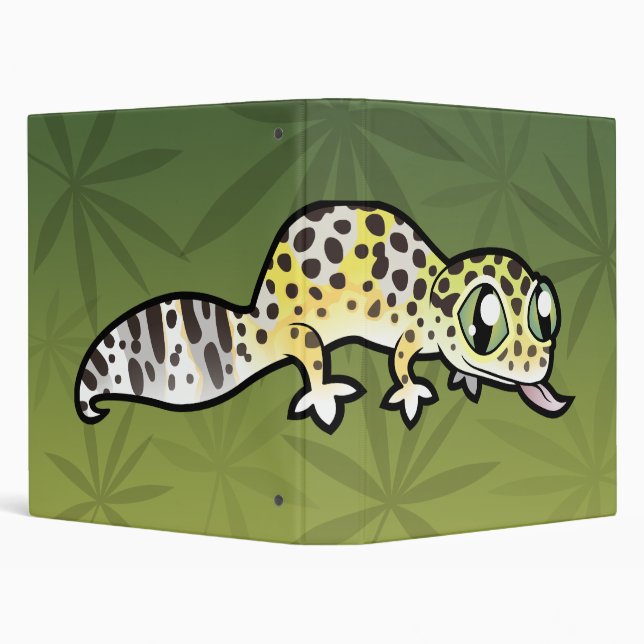 Classeur Gecko léopard de dessin animé (Arrière-plan)