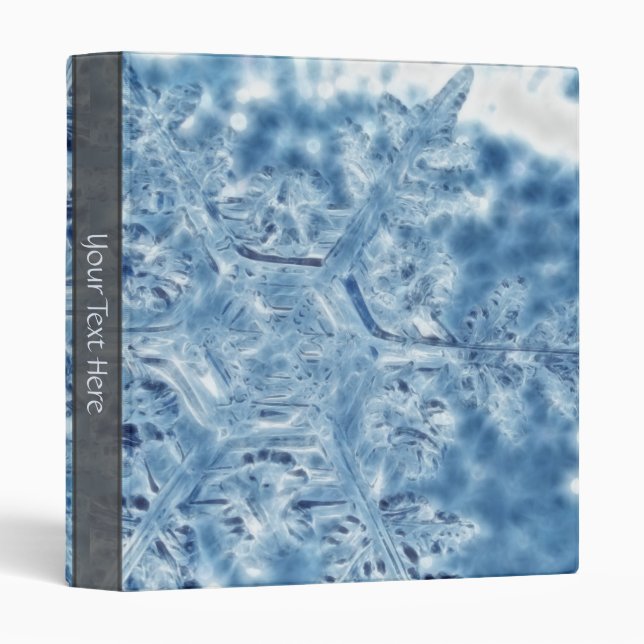 Classeur Gelée Cristal de glace Flocon de neige fractal (Devant/Côté)