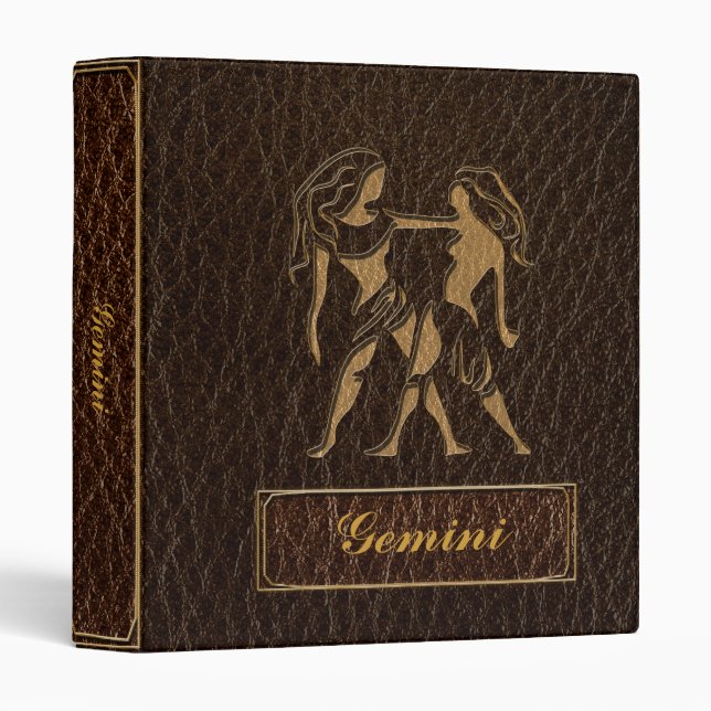Classeur Gemini en cuir (Devant/Côté)