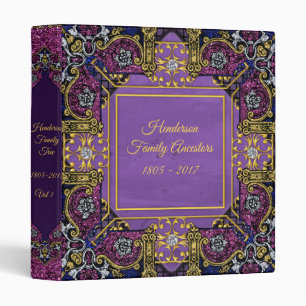 Classeur Généalogie antique royale violette