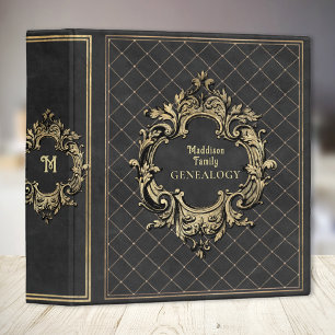 Classeur Généalogie baroque dorée Album de la famille Black