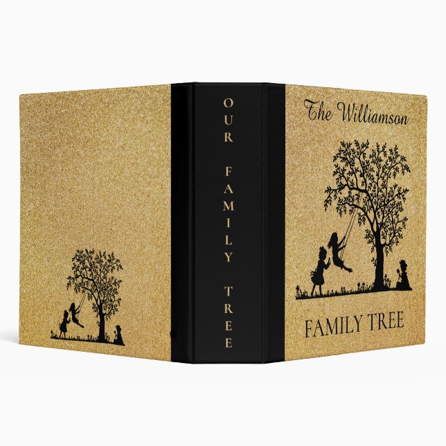 Classeur Généalogie personnalisée Arbre de famille Vintage (Arrière-plan)