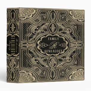 Classeur Généalogie personnalisée Gold Vintage