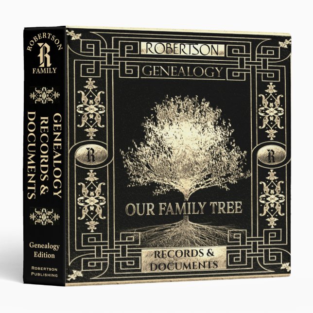 Classeur généalogique de l'arbre généalogique de l (Devant/Côté)