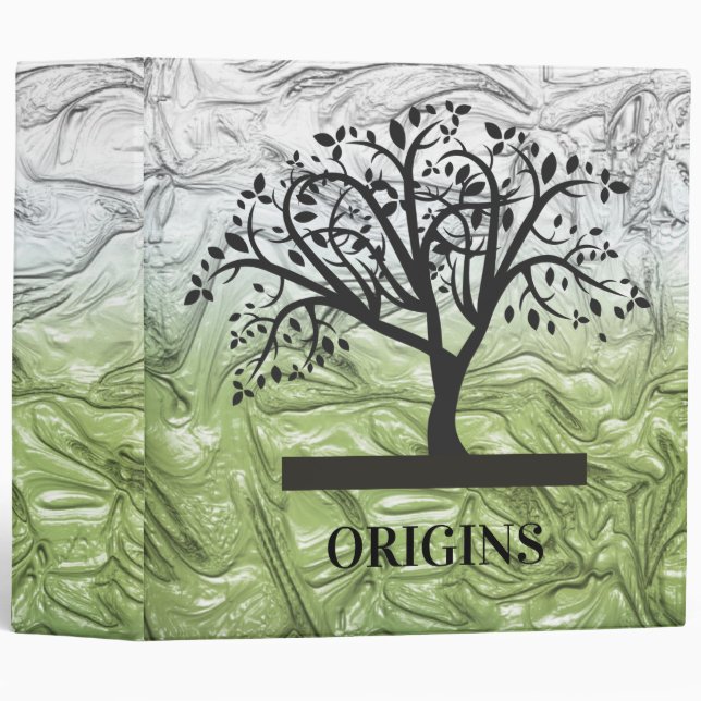 Classeur généalogique de l'arbre noir vert luxuria (Devant/Côté)