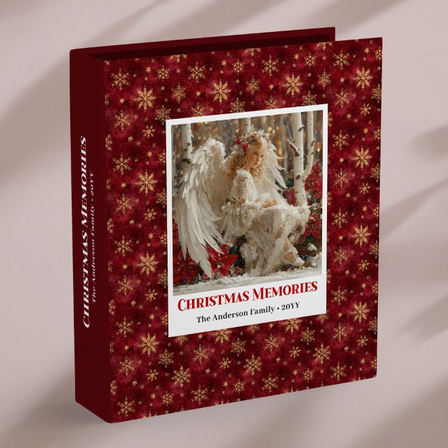 Classeur Gentle Custom Name Red Gold Angel ring binder (Gentle Custom Name Red Gold Angel ring binder)