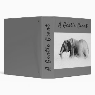 Classeur Gentle Giant Elephant haute clé photo avec texte