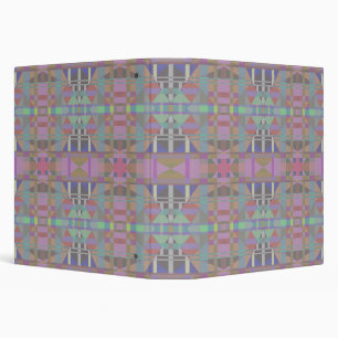 Classeur Géométrique vert violet rose