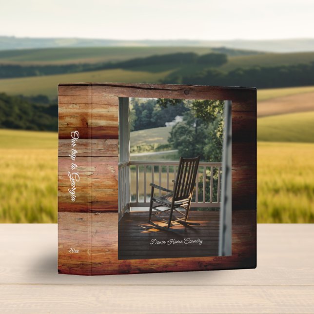 Classeur Georgia Porch Rocking Chair Log Home Scrapbook (Créateur téléchargé)