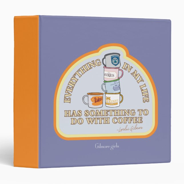Classeur Gilmore Girls | Graphique des devis de café (Devant/Côté)