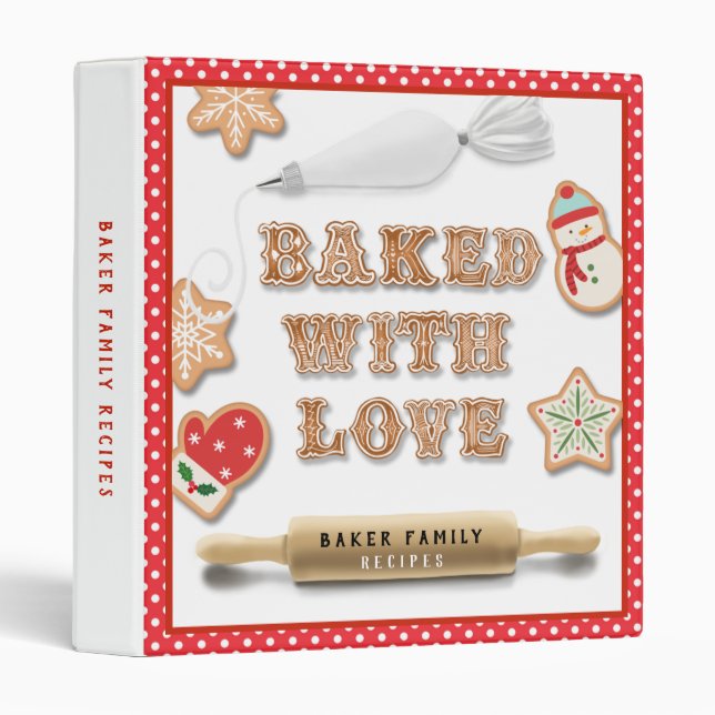 Classeur Gingerbread Cookie | Recette cuite avec amour 3 Ri (Devant/Côté)