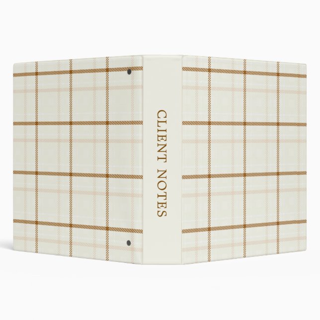 Classeur Gingham carreaux neutre marron ivoire couleur past (Arrière-plan)