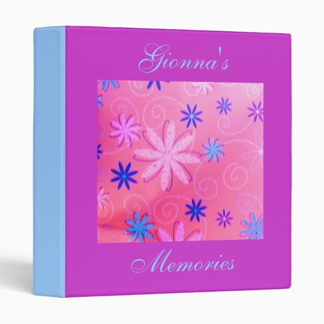 Classeur Gionna, conception Classeur-Florale de souvenirs (Devant/Côté)
