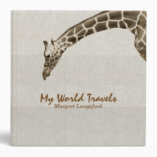Classeur Girafe sur la coutume de toile d'album photos de