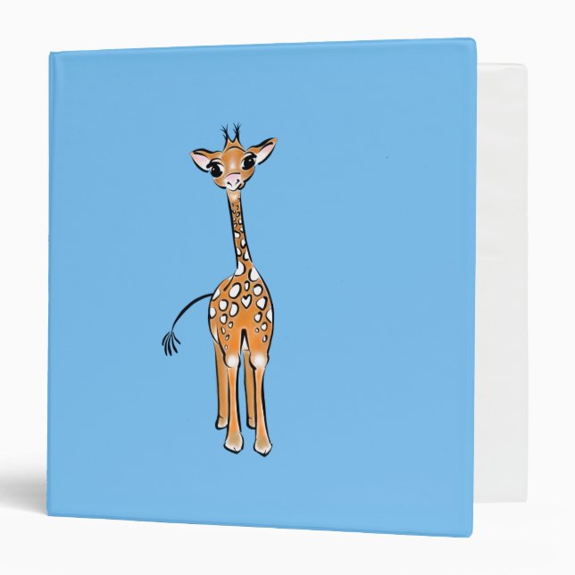 Classeur Giraffe - bleu (Devant/Intérieur)