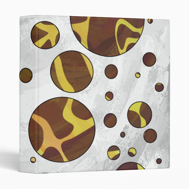 Classeur Giraffe Brown et jaune (Devant/Côté)