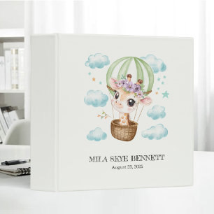 Classeur Giraffe Cute Hot Air Balloon Sky Baby's First Book