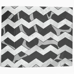 Classeur Giraffe noir et gris Chevron Motif