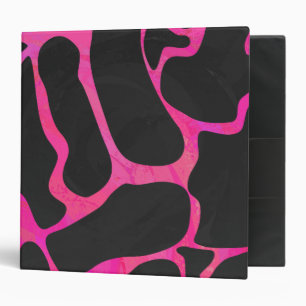 Classeur Giraffe rose chaude et noire