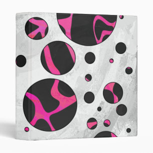 Classeur Giraffe rose chaude et noire