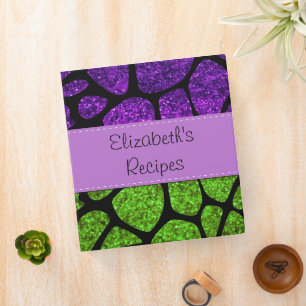 Classeur Giraffe Verte, Giraffe Violette, Parties scintilla