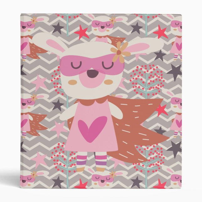 Classeur Girl Superhero Bunny (Devant)