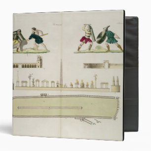 Classeur Gladiateurs et un plan du cirque de Caracalla,