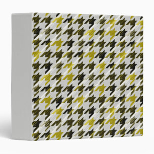 Classeur Glen Plaid. Noir et moutarde.
