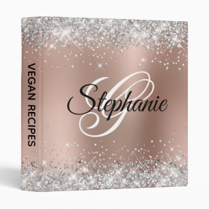 Classeur Glitterie Rose Gold Glam Gradient Monogramme Recet