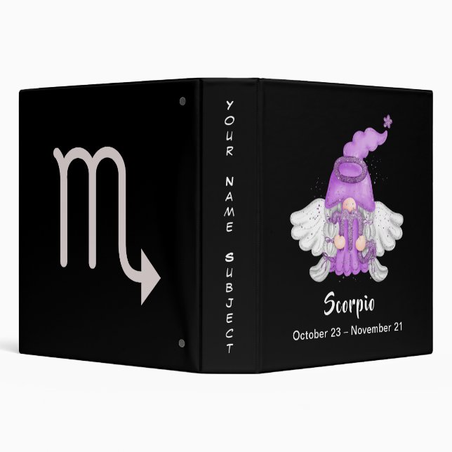 Classeur Gnome Scorpio Astrologie Signe Angle Nom ou sujet (Arrière-plan)