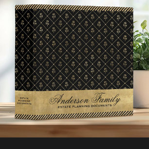 Classeur Gold Black Estate Planning Documents importants