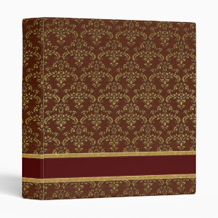 Classeur Gold et Brown Damas