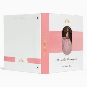 Classeur Gold et Rose rose Photo Quinceanera Planning
