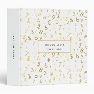 Classeur Gold Luxury Numéros & Devise Symboles Motif