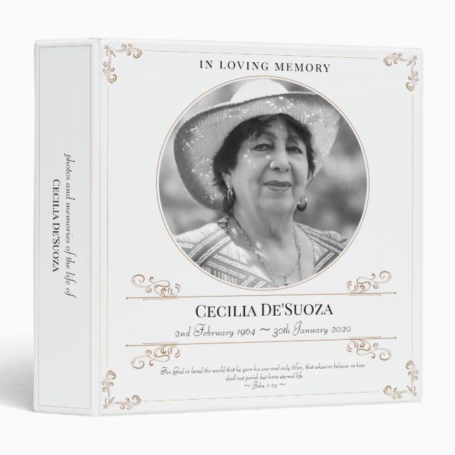 Classeur Gold White Classic Frotts Memorial Photo personnal (Devant/Côté)